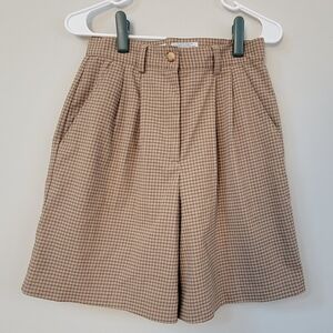 Izod Club Bermuda High Rise Pleated Mom Short Women's Size M 90's Preppy